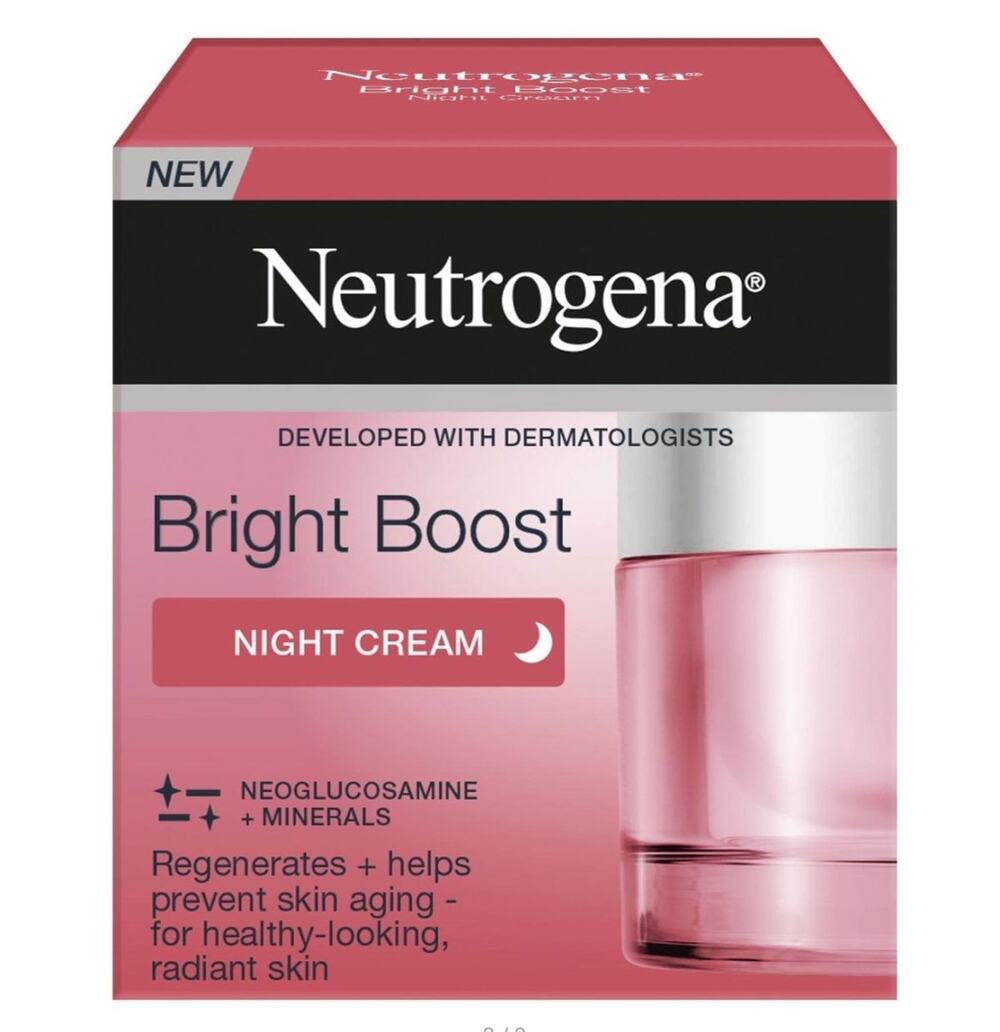 Neutrogena Bright Boost Night Cream - Pink 1.7 Oz 50 ml NIB